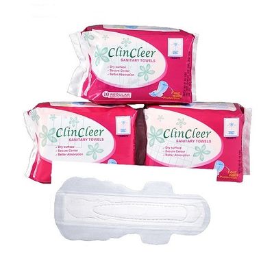 Cojines sanitarios del algodón 280m m puro disponible para la piel sensible