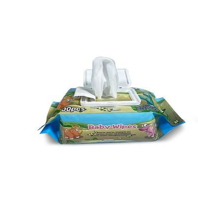 50gsm Spunlace ningunos trapos mojados del bebé de Fluorescer para los bebés recién nacidos