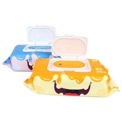 Trapos mojados 100pcs del bebé puro del modelo del llano no tóxicos ningún colorante