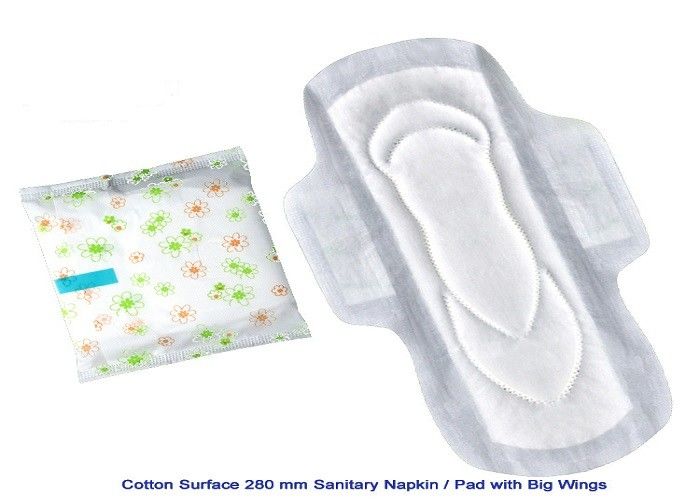 anión suave grueso Chip Core de la servilleta sanitaria del algodón de 2m m 8 capas